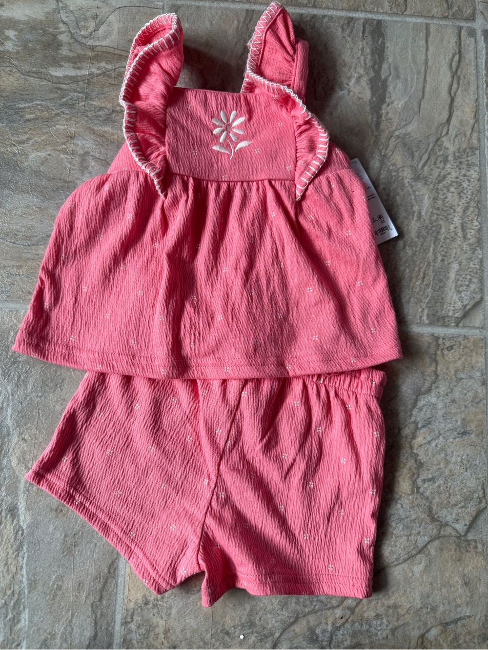 Carter's Coral Pink Toddler Tank and Shorts Set